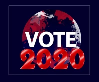 Vote 2020 Persegi Panjang Sedang template