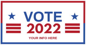 VOTE 2022 Flyer Templates Obraz udostępniany na Facebooku