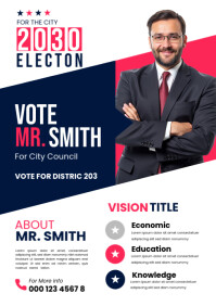 vote campaign A4 template
