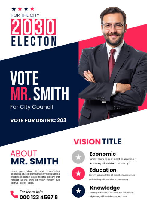 vote campaign A4 template