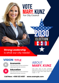 vote campaign A4 template