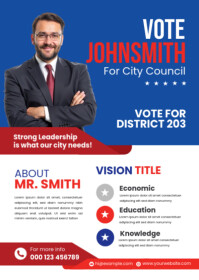 vote campaign A6 template