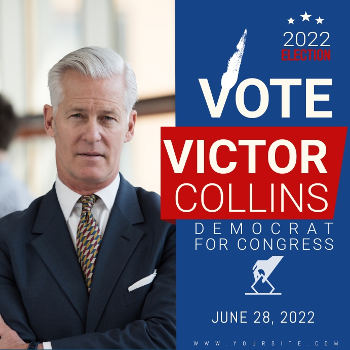 VOTE Campaign Square Post Template | PosterMyWall
