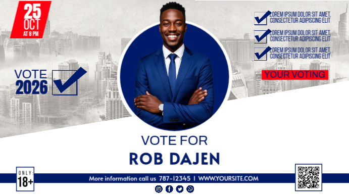 Vote Digital Display (16:9) template