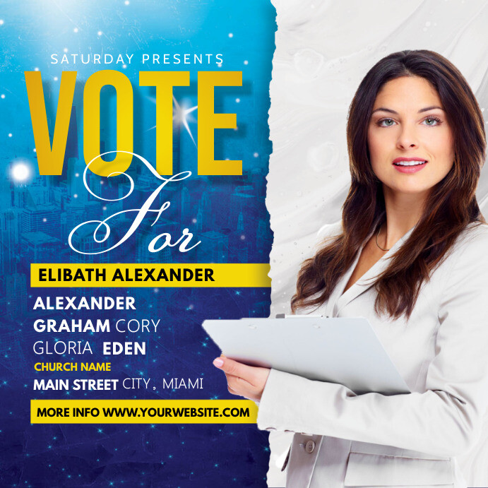 vote for me, Election campaign Template PosterMyWall