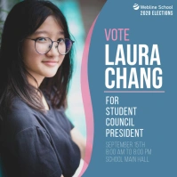 Vote for Student Council President elections Instagram-bericht template