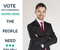 Vote With Confidence To Our Party Rectangle moyen template