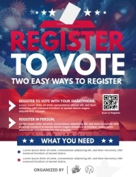 Voter Registration Ads Рекламная листовка (US Letter) template
