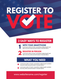 Registration Vote Design Voter Registration Flyer Template | PosterMyWall