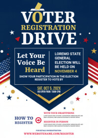 Voter Registration Flyer A6 template