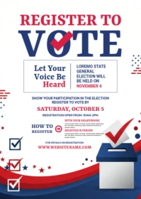 Voter Registration Form A6 template