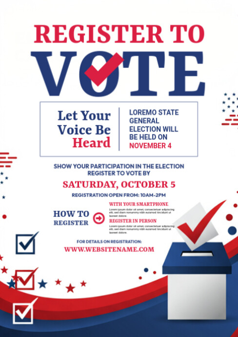 Voter Registration Form A6 Template | PosterMyWall