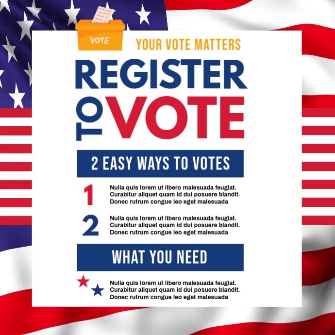Copy of Voter Registration Instagram Post | PosterMyWall