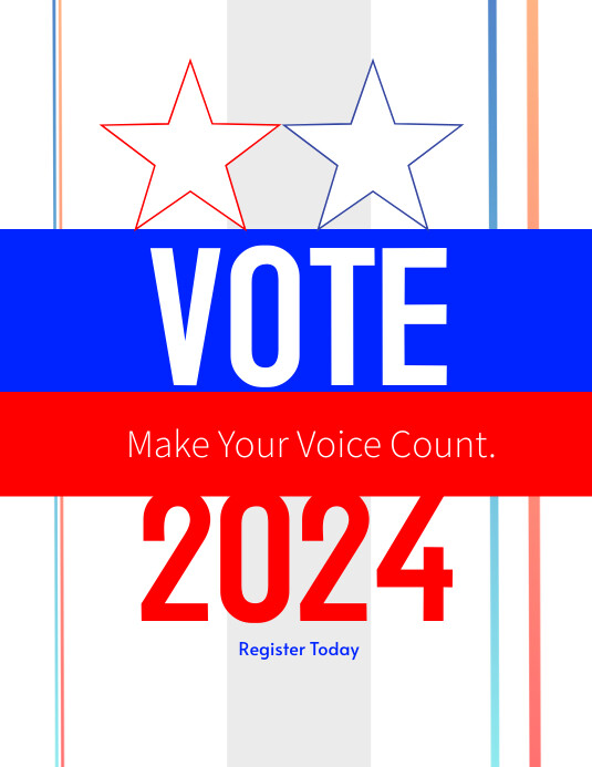 Registration Vote Design Voter registration template | PosterMyWall