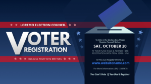 Voter Registration Twitter Post template