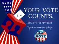 Voters Registration Yard Sign template