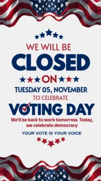 Voting Day Business Closed Ad Instagram Story template