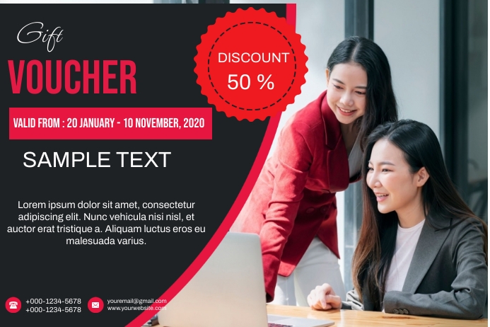 Voucher ads Poster template