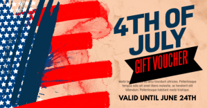 Brun 4th of July Gift Voucher Facebook Shared Image Template
