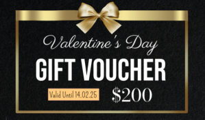 黑色 Valentine's Day Gift Voucher Tag Template