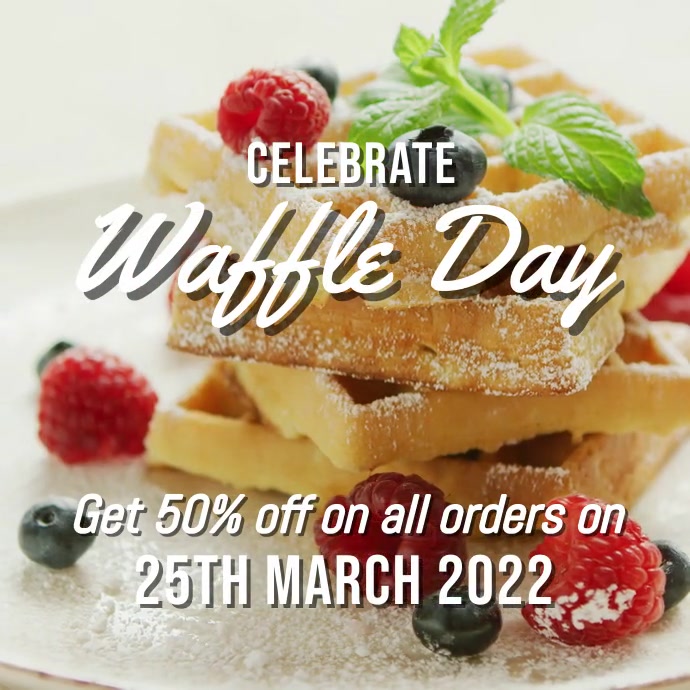 Waffle Day Square (1:1) template