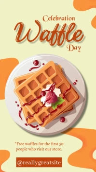 Waffle Day Historia de Instagram template