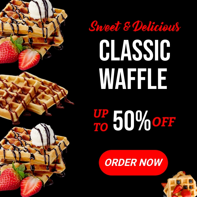 WAFFLE DAY FLYER Instagram Post template