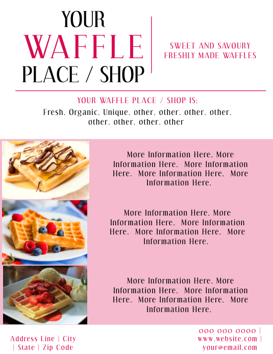 Waffle Flyer Template Ng | PosterMyWall
