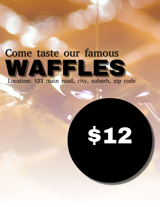 Copy of Waffle Template | PosterMyWall