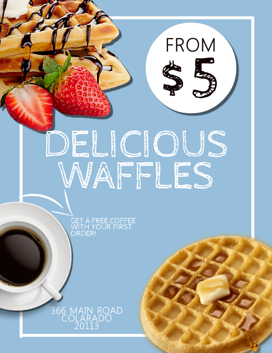 Waffle Flyer.pdf Waffle Template | PosterMyWall