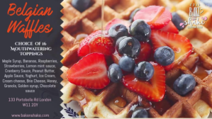 棕色 Belgian Waffles Facebook Cover Video Template