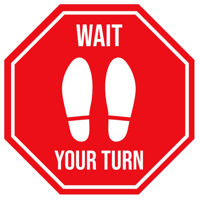 Community Sign Wait Waiting Sign - Stop Area Template | PosterMyWall