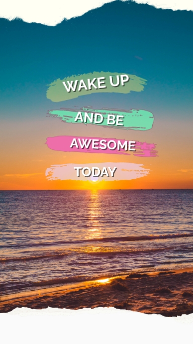 WAKE UP AWSOME Instagram-verhaal template
