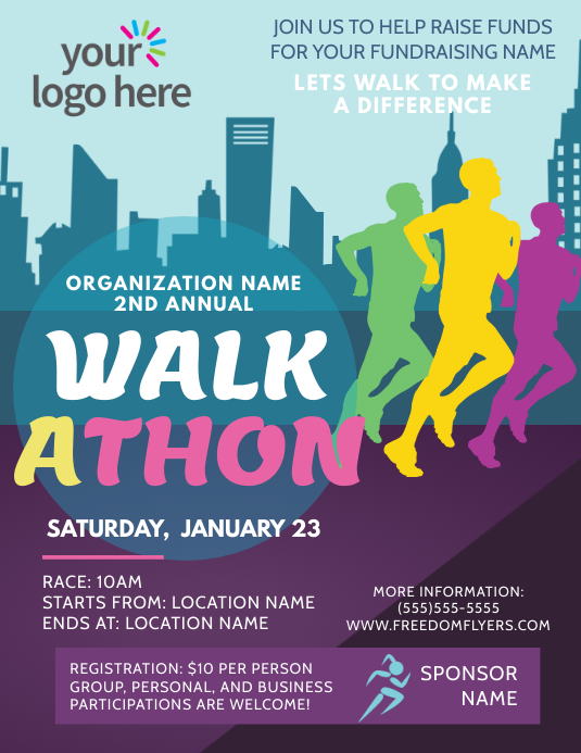 Walk A Thon Fundraiser Template