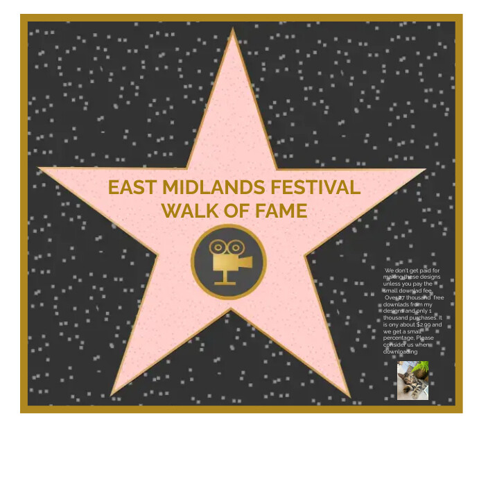 Walk of Fame Hollywood style Star Template PosterMyWall