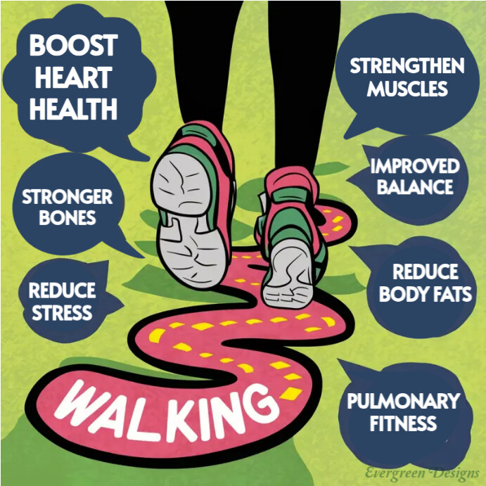 Walk to health template | PosterMyWall