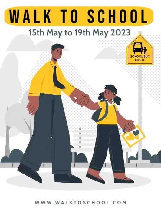 Walk to school Week Flyer Template | PosterMyWall
