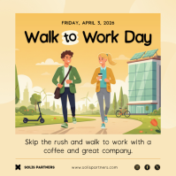 Amarillo Walk to Work Day Square Template