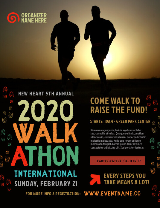 Walkathon Event Flyer Template Postermywall