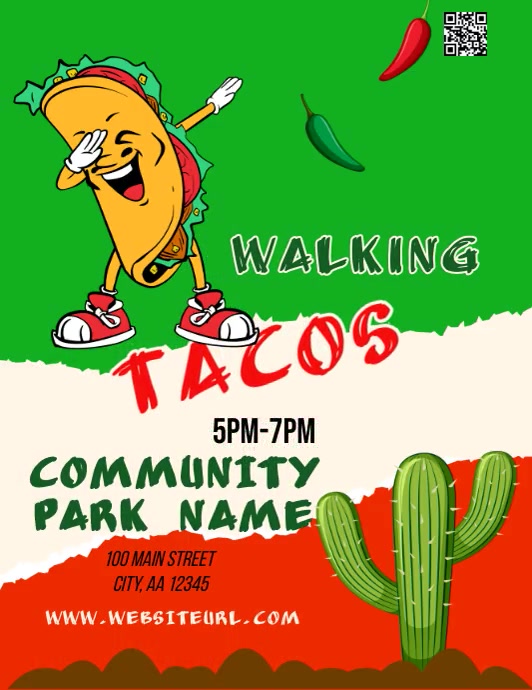 Walking Tacos Template PosterMyWall