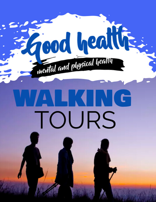 Walking tours flyer template