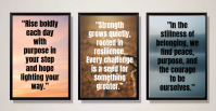 Wall art Inspirational Quotes Facebook Event Cover template