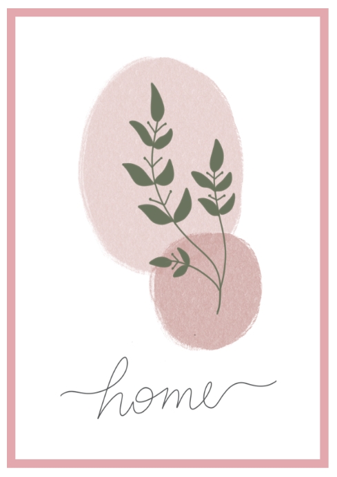 Wall art printable A4 template