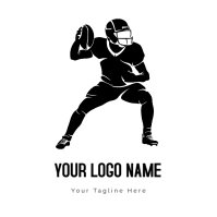 Wall Decal  Sticker American Football Football Player Logo template
