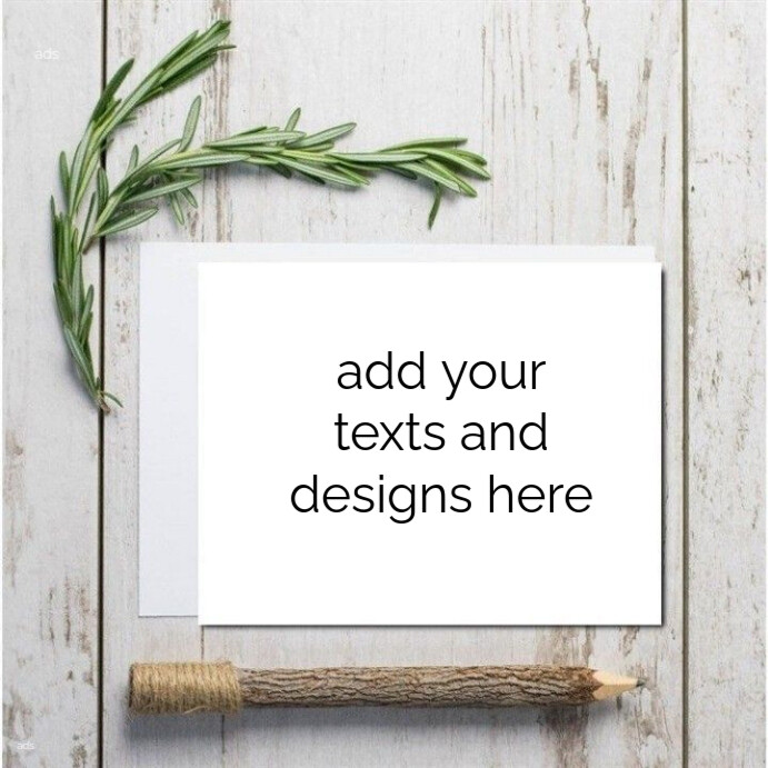 Wall mock-up design for text Instagram Post template