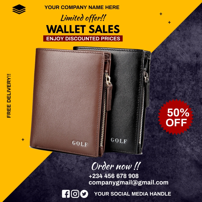 wallet sale Template | PosterMyWall