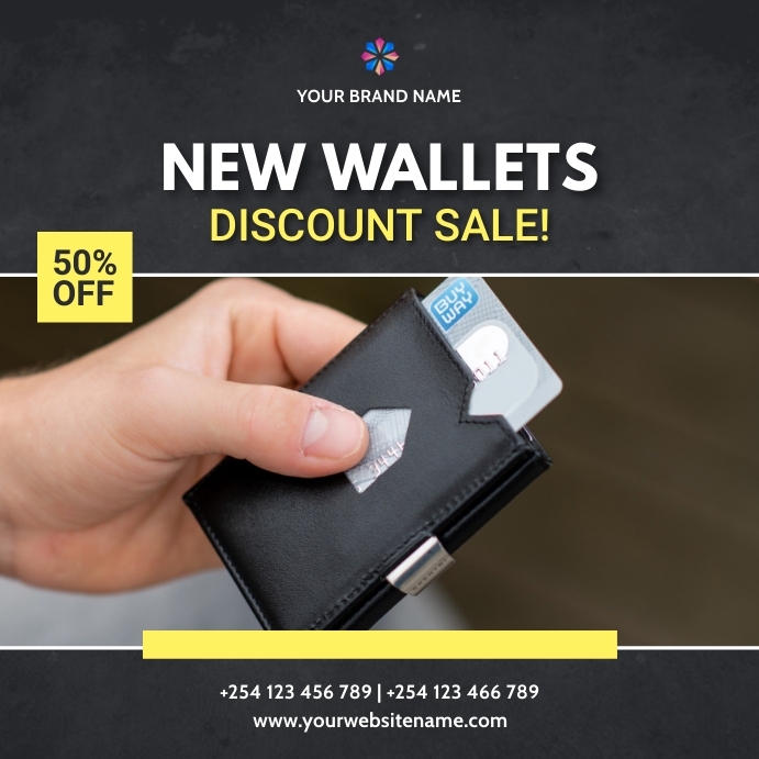 Copy of wallets fashion sale template | PosterMyWall