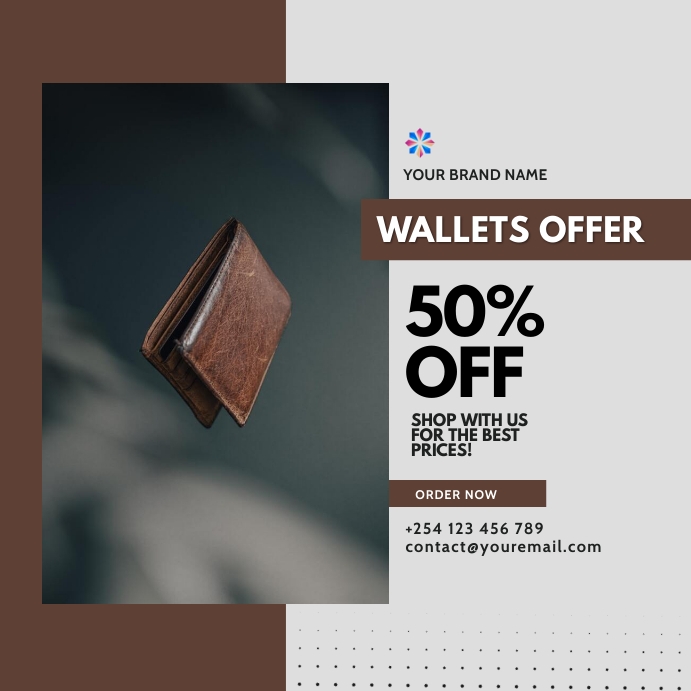 Copy of wallets fashion sale template | PosterMyWall