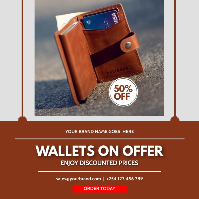 wallets fashion sale template | PosterMyWall