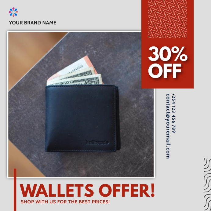 Copy of wallets fashion sale template | PosterMyWall